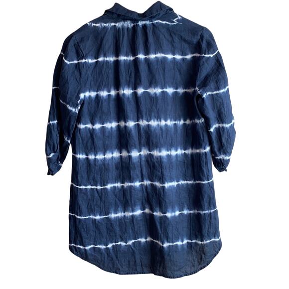 XCVI Women's Rori Linen Roll Tab Sleeve Tunic XS - Picture 8 of 10